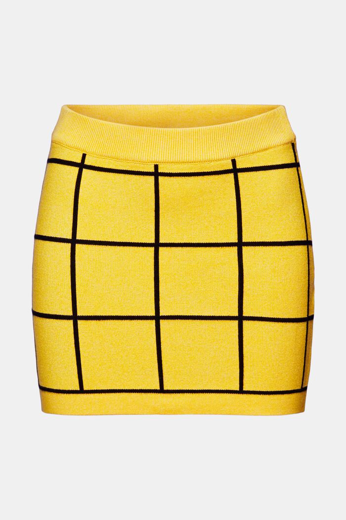 Jacquard-Knit Mini Skirt, YELLOW, detail image number 5