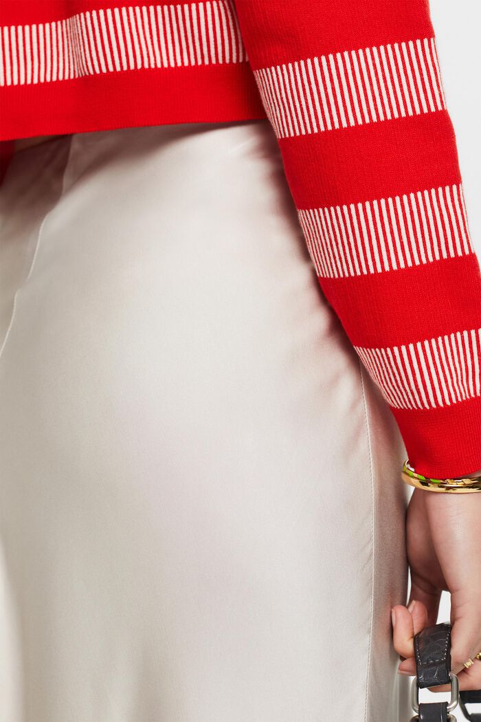 Satin Midi Skirt, LIGHT BEIGE, detail image number 4