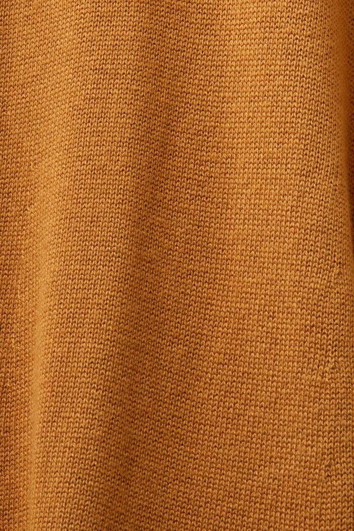 Turtleneck Knit Mini Dress, CARAMEL, detail image number 5