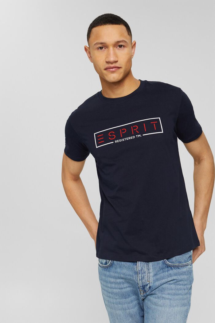 Jersey logo T-shirt, 100% cotton, NAVY, detail image number 0