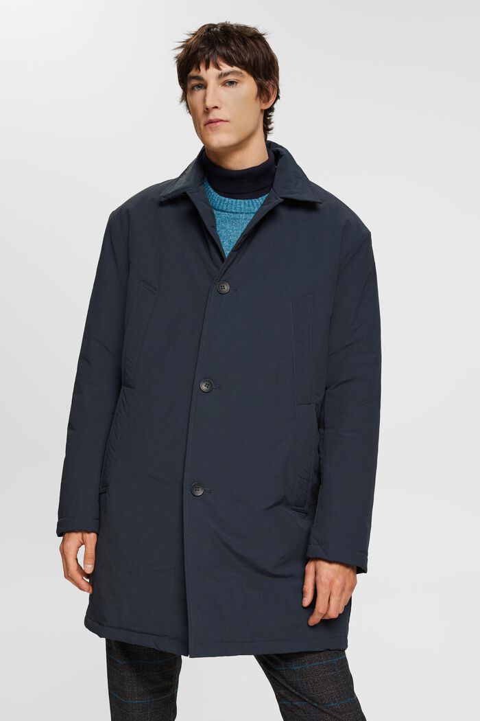 Long mac coat, PETROL BLUE, detail image number 0