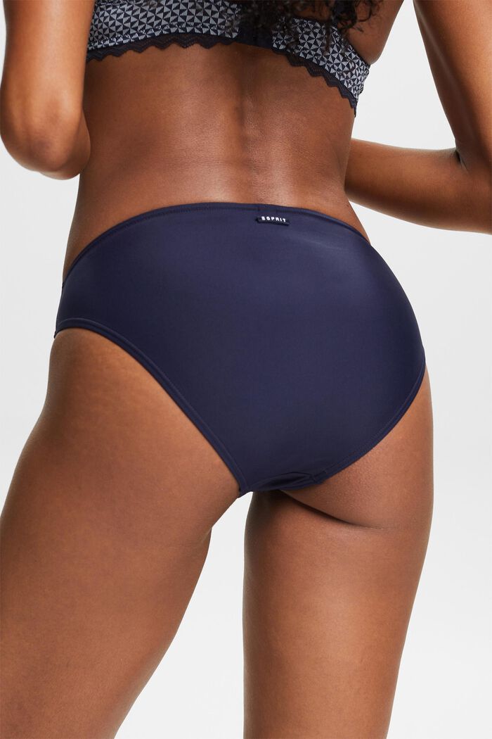 Recycled: plain bikini briefs, NAVY, detail image number 1