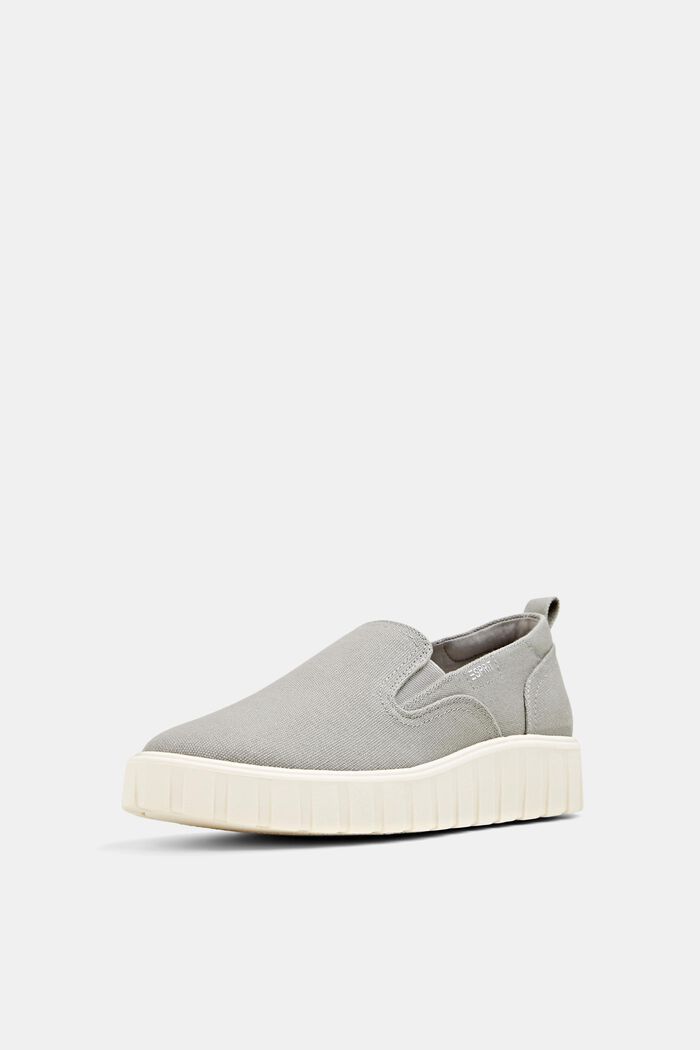 Slip-on trainers with a platform sole, GREY, detail image number 2
