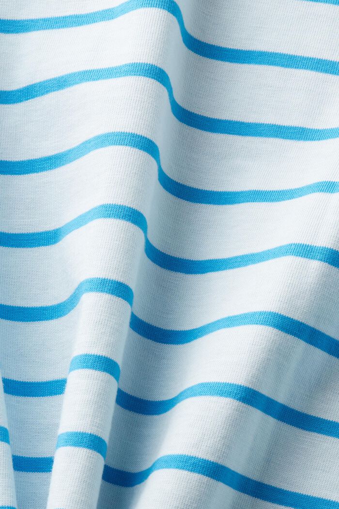 Striped Cotton Jersey T-Shirt, PASTEL BLUE, detail image number 5