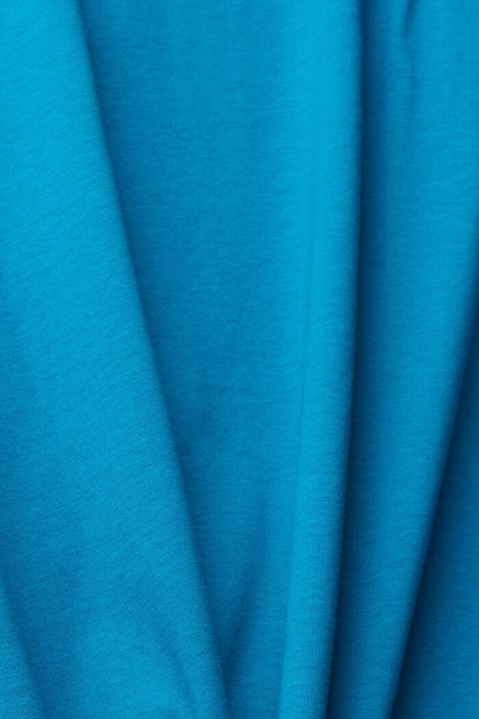 Jersey T-shirt with a small printed motif, TEAL BLUE, detail image number 5