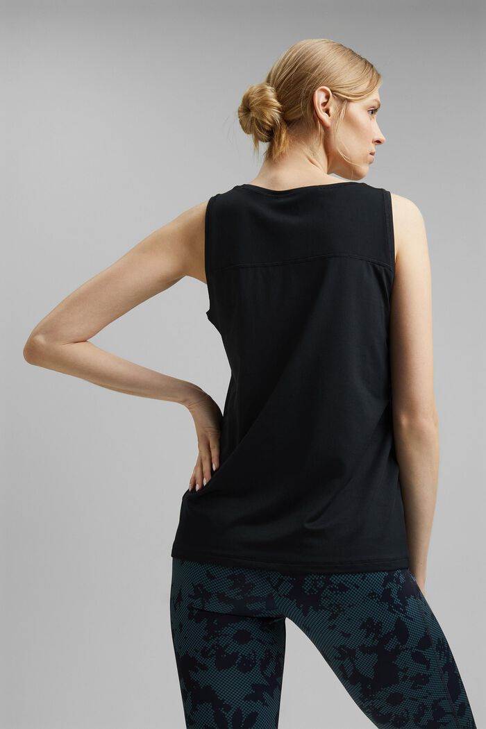 Recycled: active top with E-DRY, BLACK, detail image number 3
