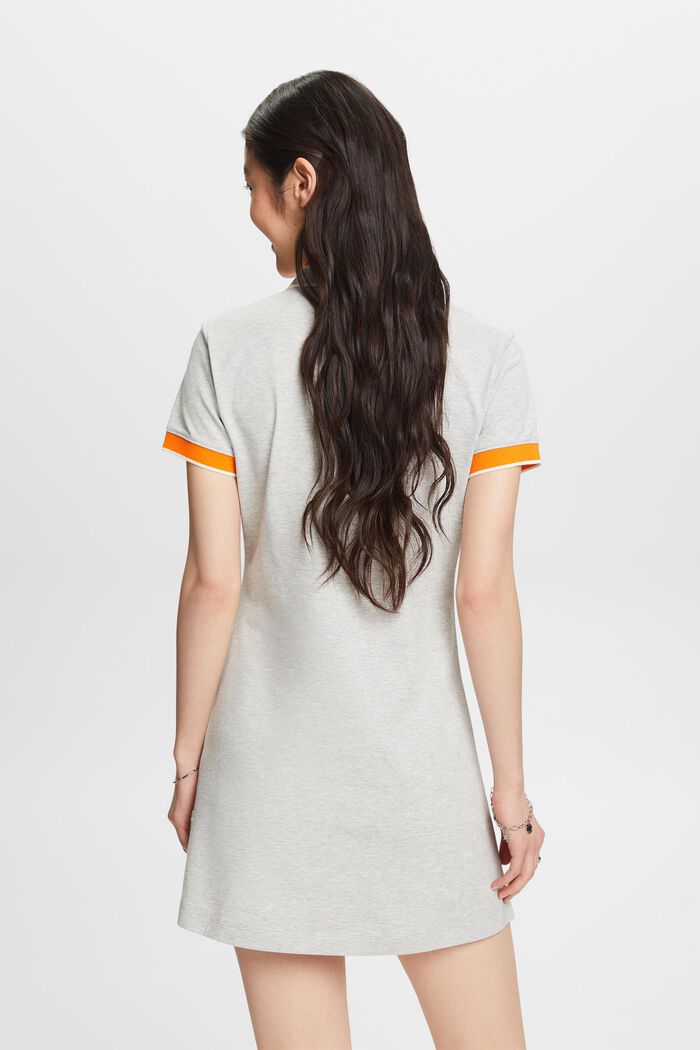 Polo T-Shirt Mini Dress, LIGHT GREY, detail image number 2