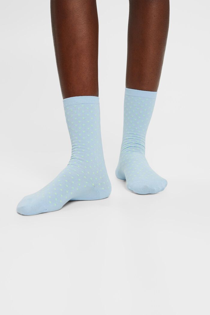 2-pack of polka dot socks, organic cotton, CLOUD, detail image number 1