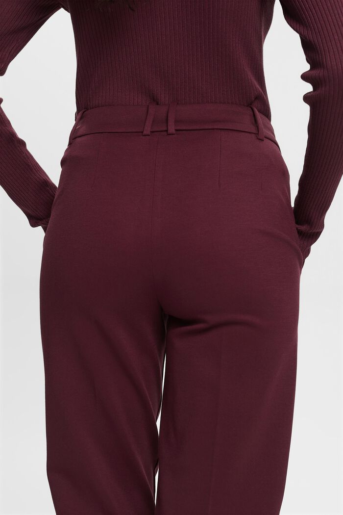 SPORTY PUNTO mix & match tapered trousers, AUBERGINE, detail image number 2