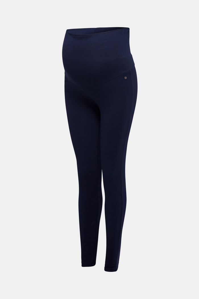 Leggings with an over-bump waistband, NIGHT BLUE, overview