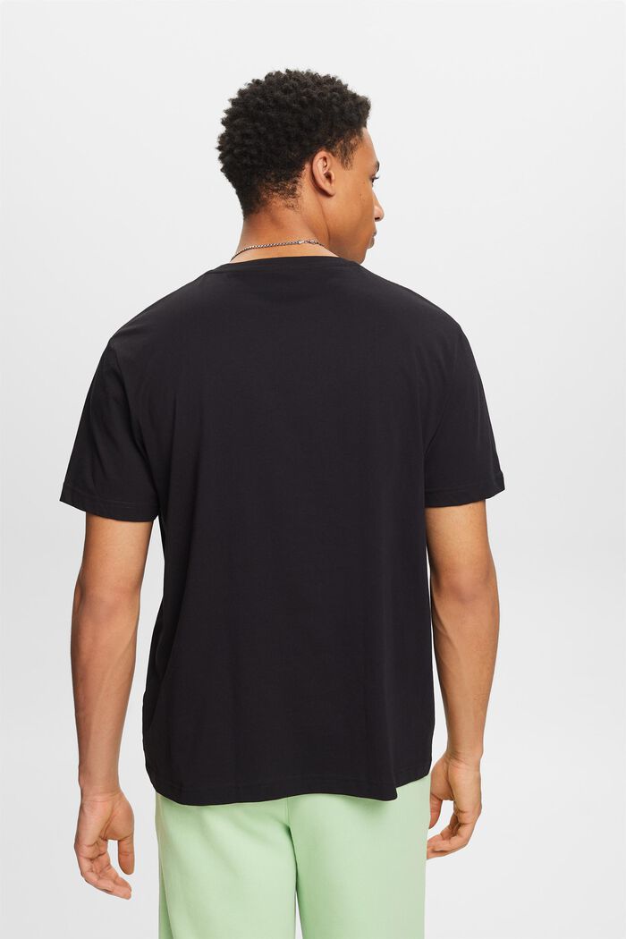 Short-Sleeve Crewneck T-Shirt, BLACK, detail image number 2