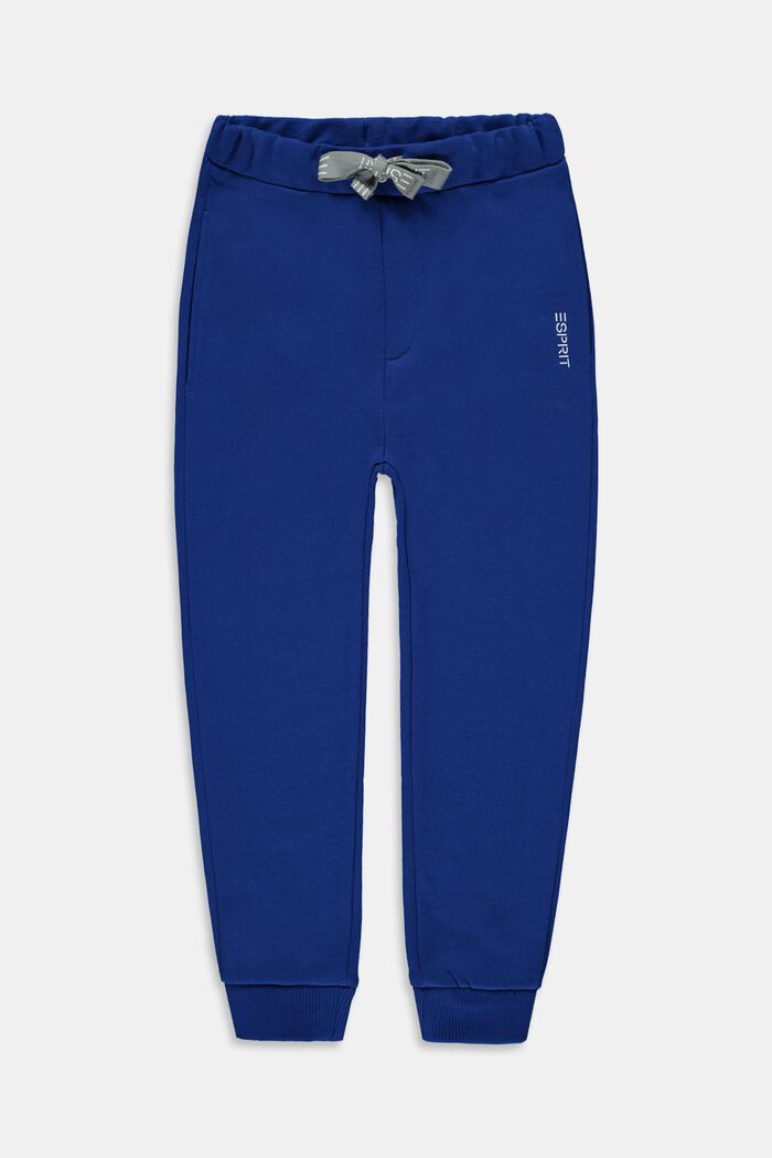 Tracksuit bottoms in 100% cotton, BRIGHT BLUE, detail image number 0