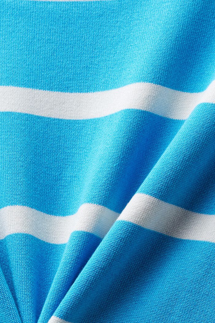 Oversized Striped Knit Dress, BRIGHT BLUE, detail image number 4