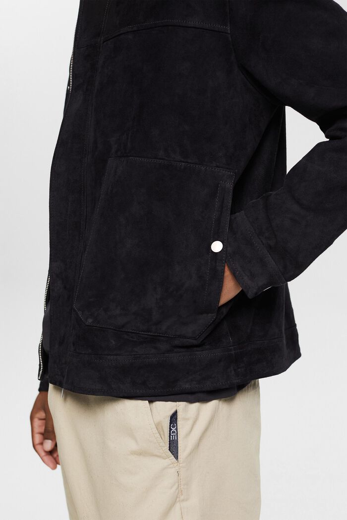 Jacket made of 100% suede, NAVY, detail image number 6