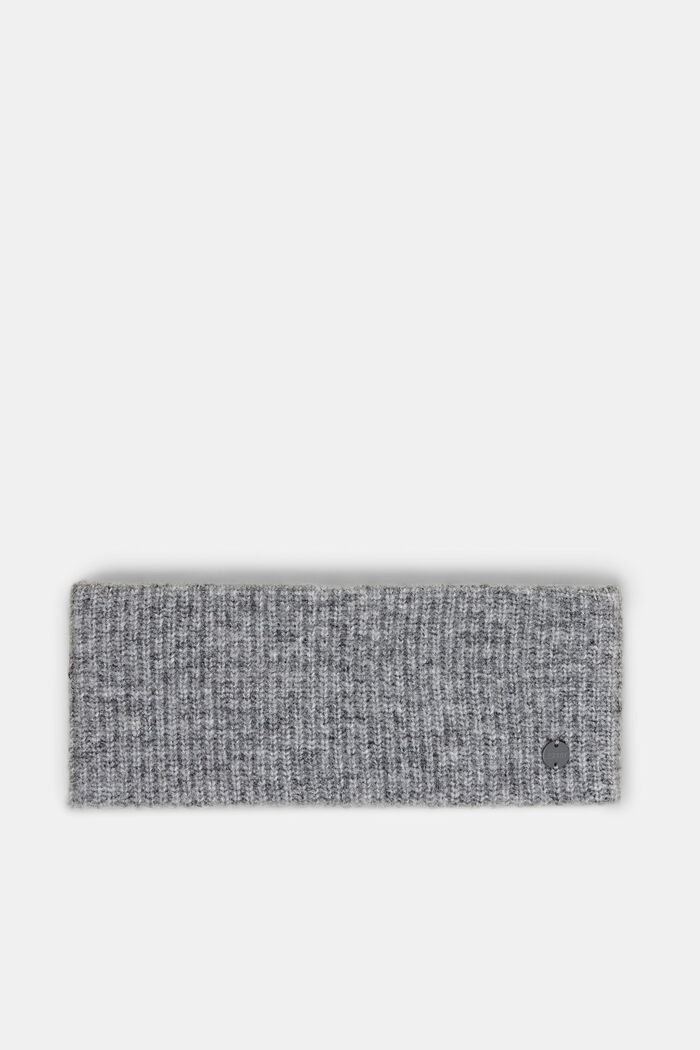 Rib knit headband, LIGHT GREY, detail image number 0