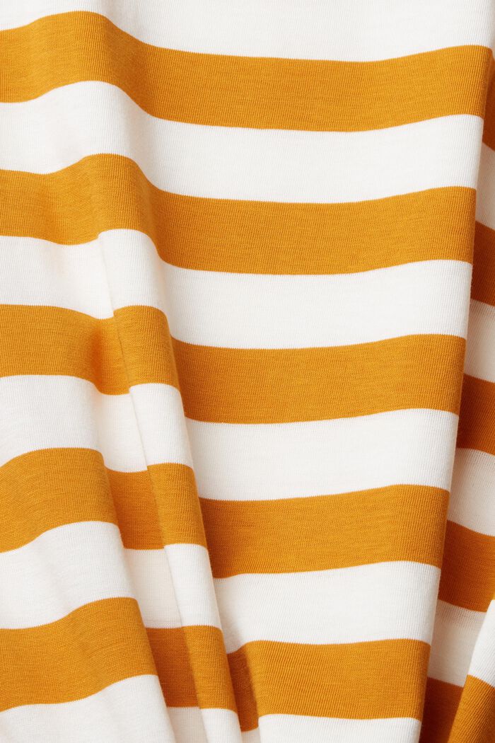 Striped long-sleeved top, HONEY YELLOW, detail image number 1