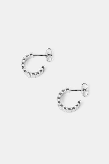 Small hoop earrings, sterling silver