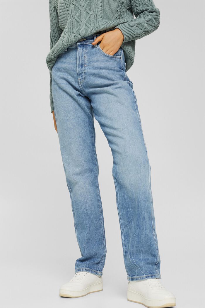 Straight-leg jeans, BLUE LIGHT WASHED, detail image number 0