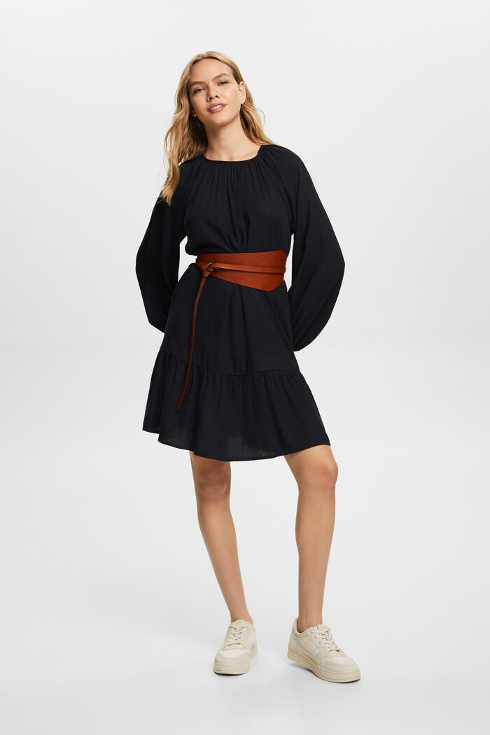 ESPRIT - Flounced dress, cotton blend at our online shop