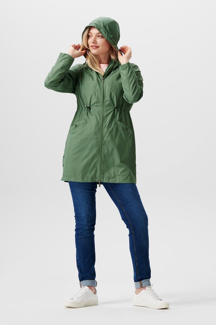 3-way-use rain jacket, VINYARD GREEN, detail image number 2