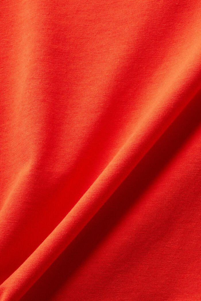 Front Print Jersey T-Shirt, RED, detail image number 4