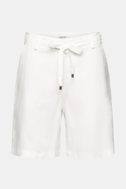 Undyed Linen Bermuda Shorts