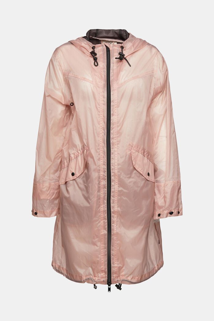 Transparent raincoat with hood