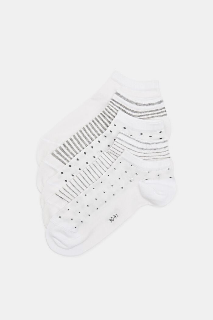 5-pack of trainer socks, organic cotton, WHITE, detail image number 0