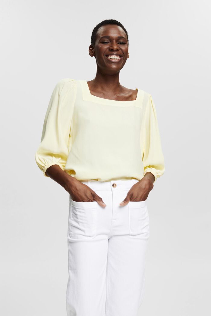 Blouse with a square neckline