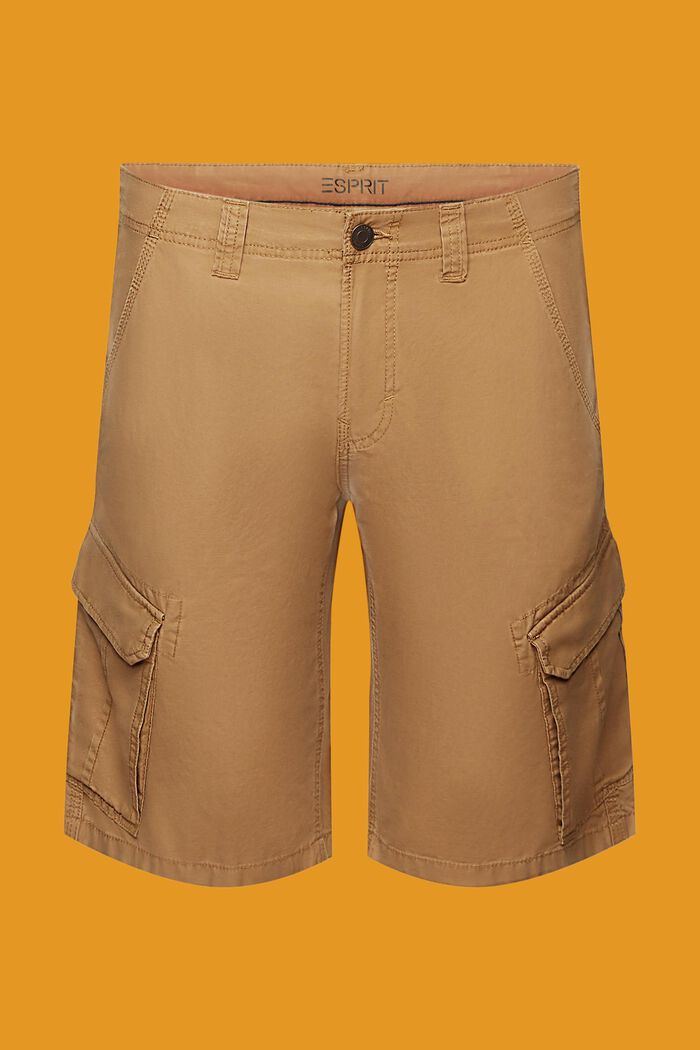 Cargo shorts, 100% cotton, CAMEL, detail image number 6