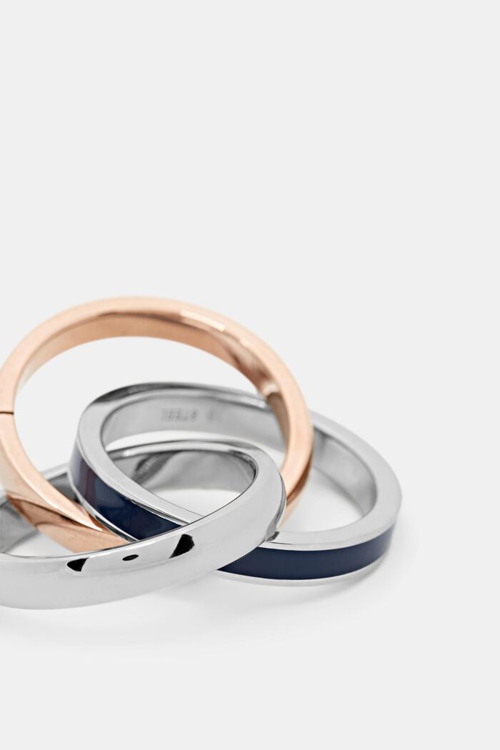 Trio ring made of stainless steel, ROSEGOLD, detail image number 1