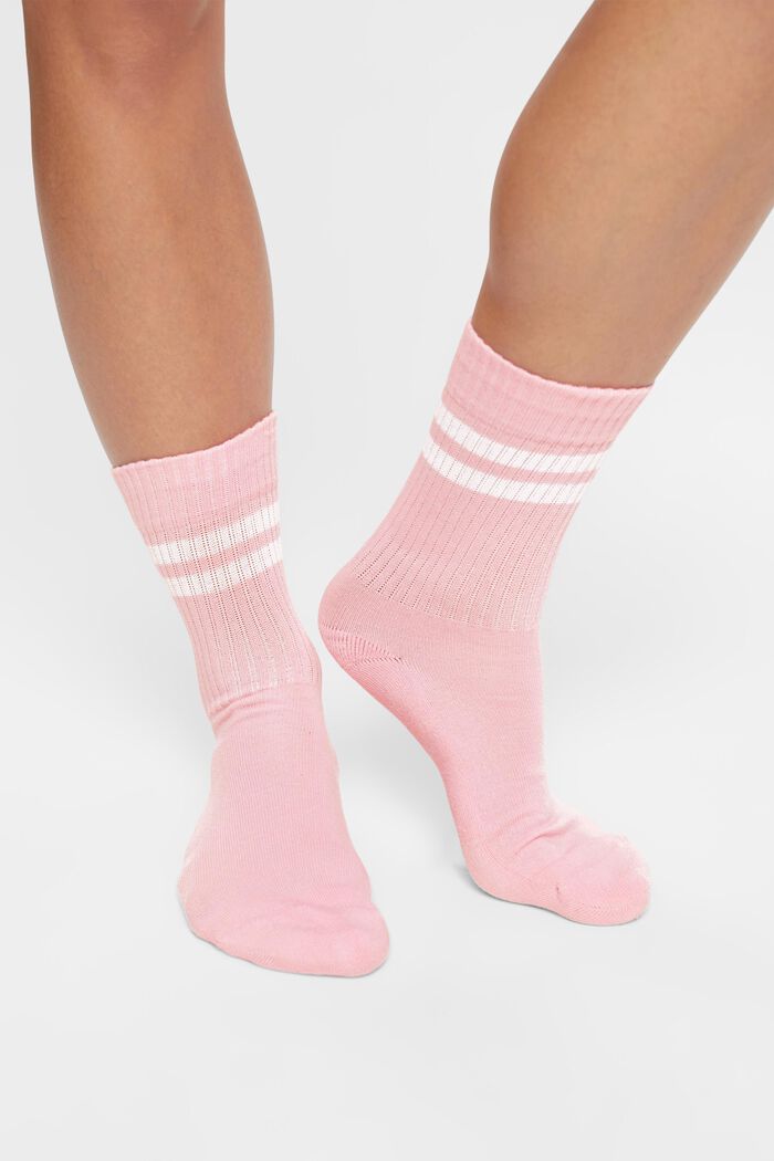 2-pack of tennis socks, organic cotton blend, LIGHT PINK, detail image number 2