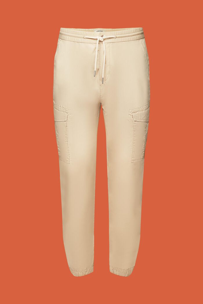 Pull-on cargo trousers, 100% cotton, SAND, detail image number 7