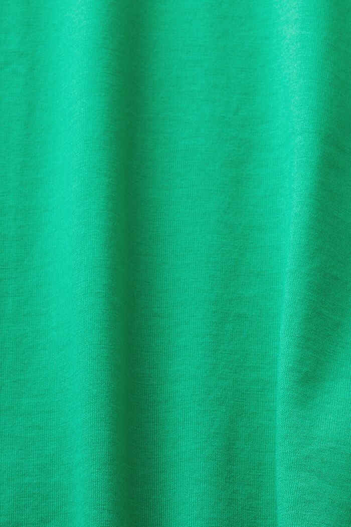 Pima Cotton Embroidered Logo T-Shirt, GREEN, detail image number 5
