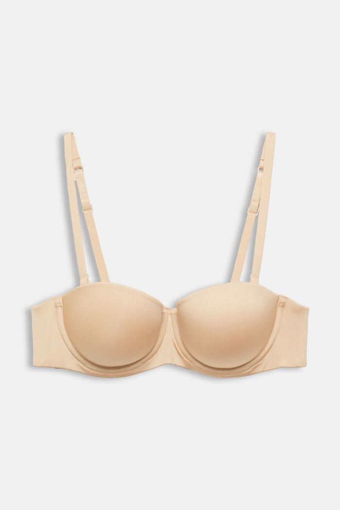 Made of recycled material: microfibre balcony bra, DUSTY NUDE, overview