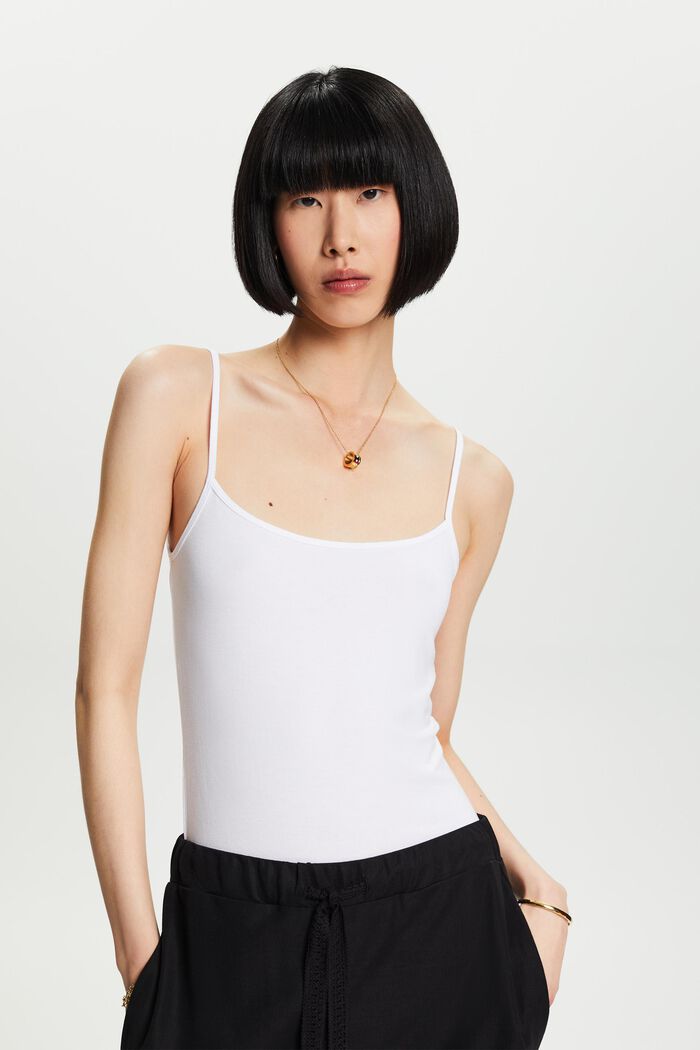 Jersey Camisole, WHITE, detail image number 0