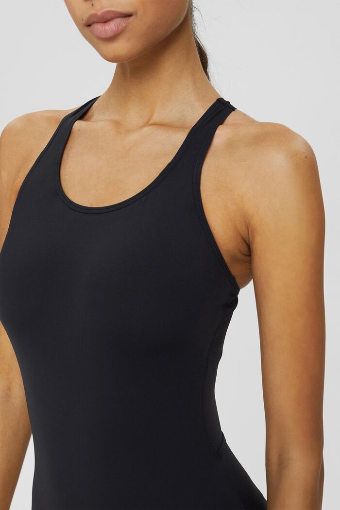 Made of recycled material: unpadded swimsuit, BLACK, detail image number 3