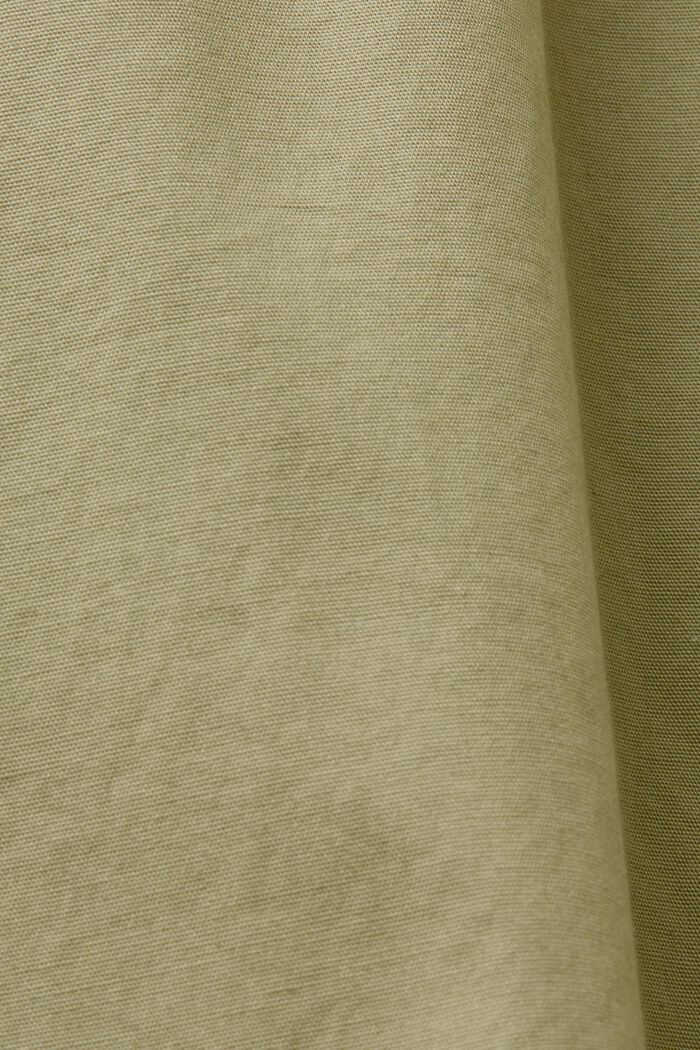 Cotton Stand Collar Shirt, LIGHT GREEN, detail image number 5