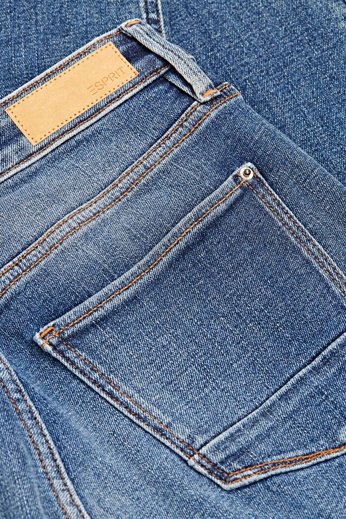 Stretch jeans in organic cotton, BLUE MEDIUM WASHED, detail image number 4