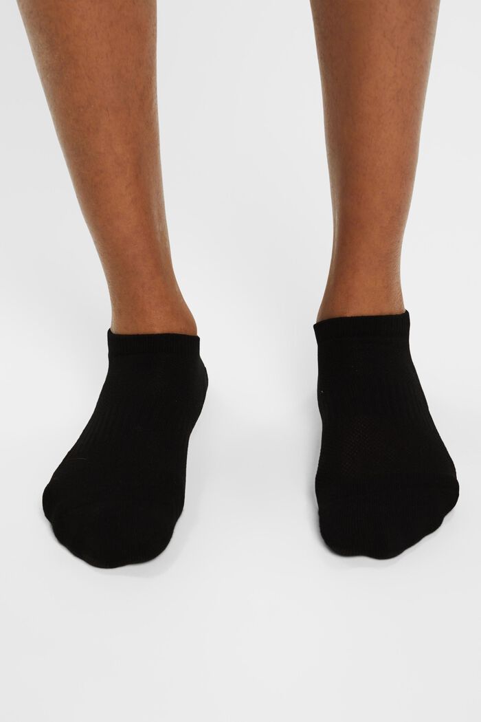 2-pack of trainer socks, organic cotton, BLACK, detail image number 2