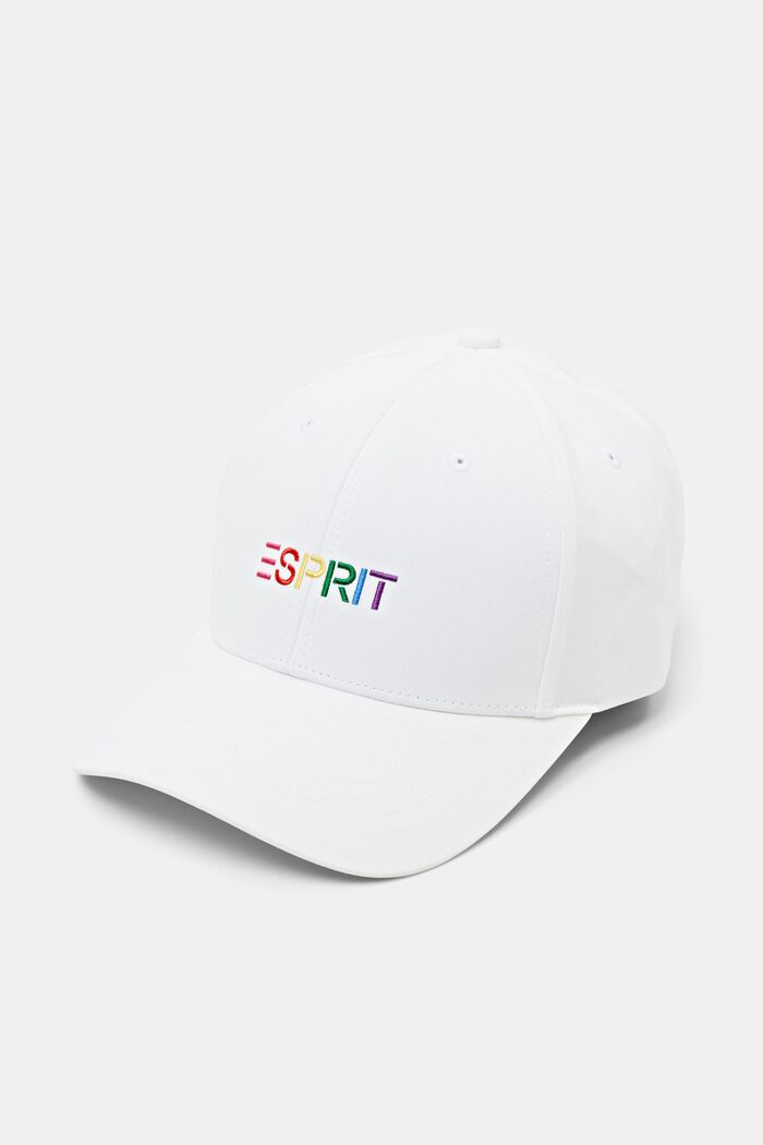 Embroidered Baseball Cap, WHITE, detail image number 0