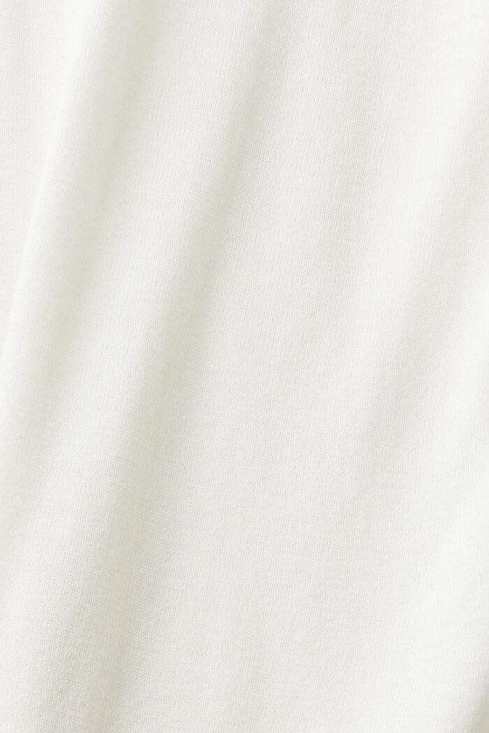Short-sleeved knit sweater, OFF WHITE, detail image number 5
