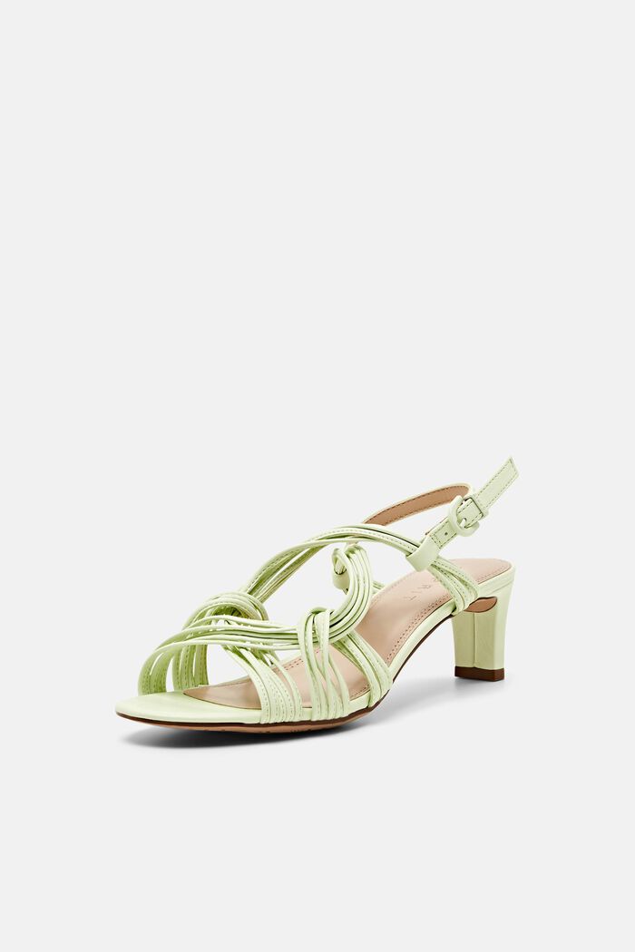 Strappy block heel sandals, LIGHT GREEN, detail image number 2