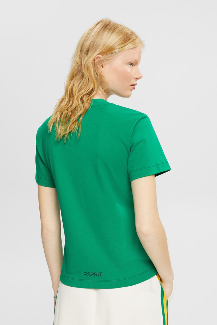 Cotton t-shirt with dolphin print, GREEN, detail image number 3