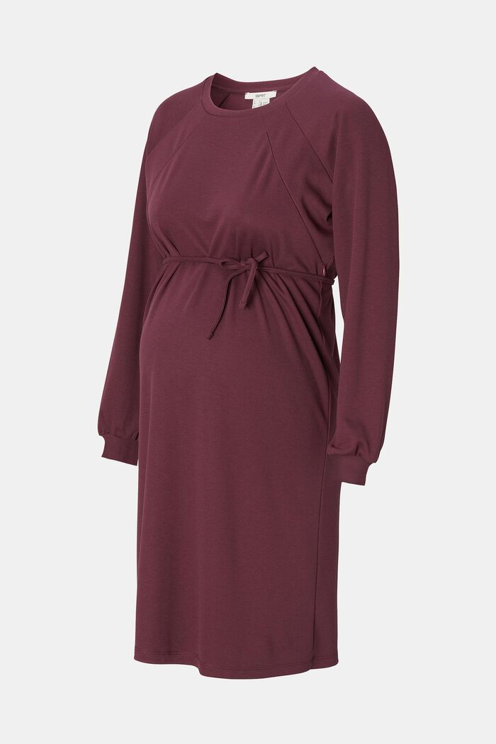 Jersey dress with nursing function, PLUM BROWN, detail image number 2