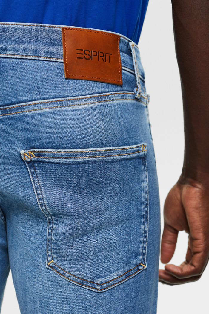 Mid-Rise Slim Jeans, BLUE LIGHT WASHED, detail image number 4