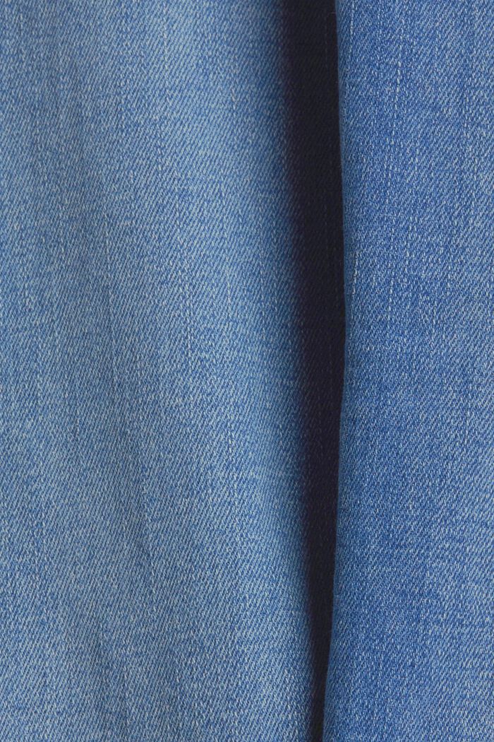 Stretch jeans in organic cotton, BLUE LIGHT WASHED, detail image number 4