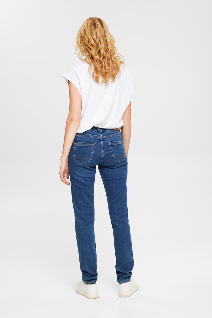 Stretch jeans made of blended organic cotton, BLUE MEDIUM WASHED, detail image number 1