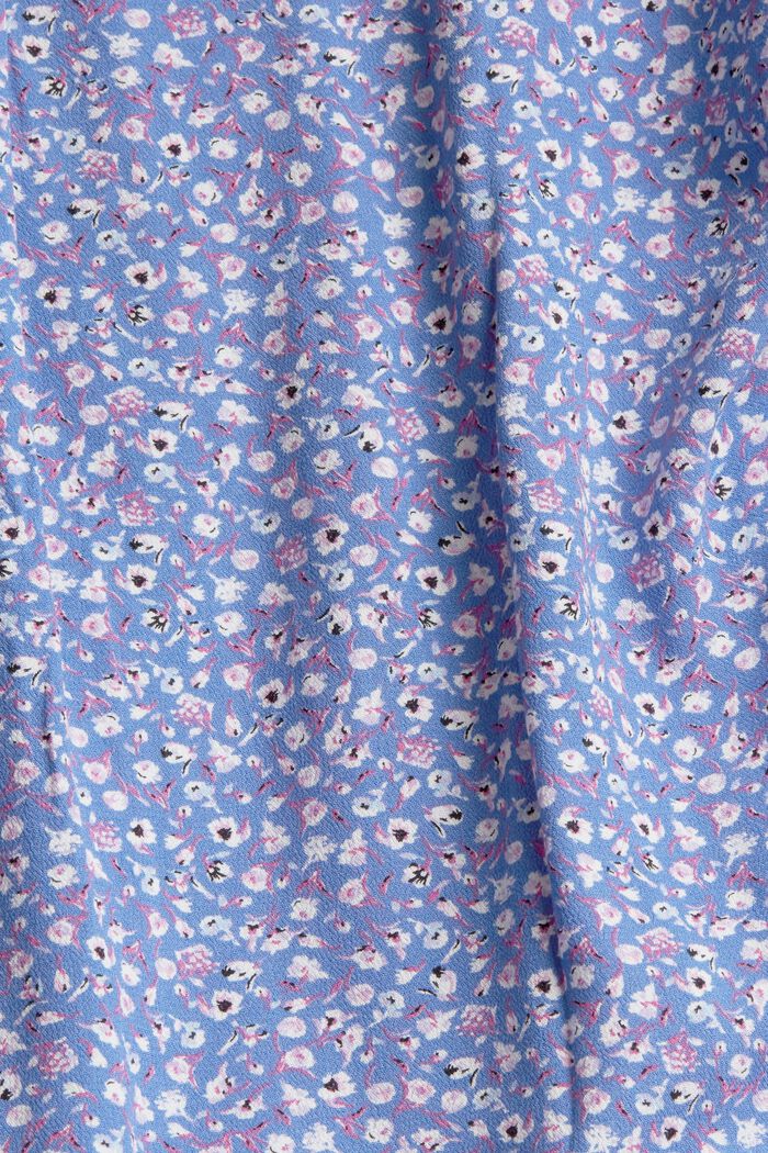 Blouse with a floral pattern, LENZING™ ECOVERO™, LIGHT BLUE LAVENDER, detail image number 4