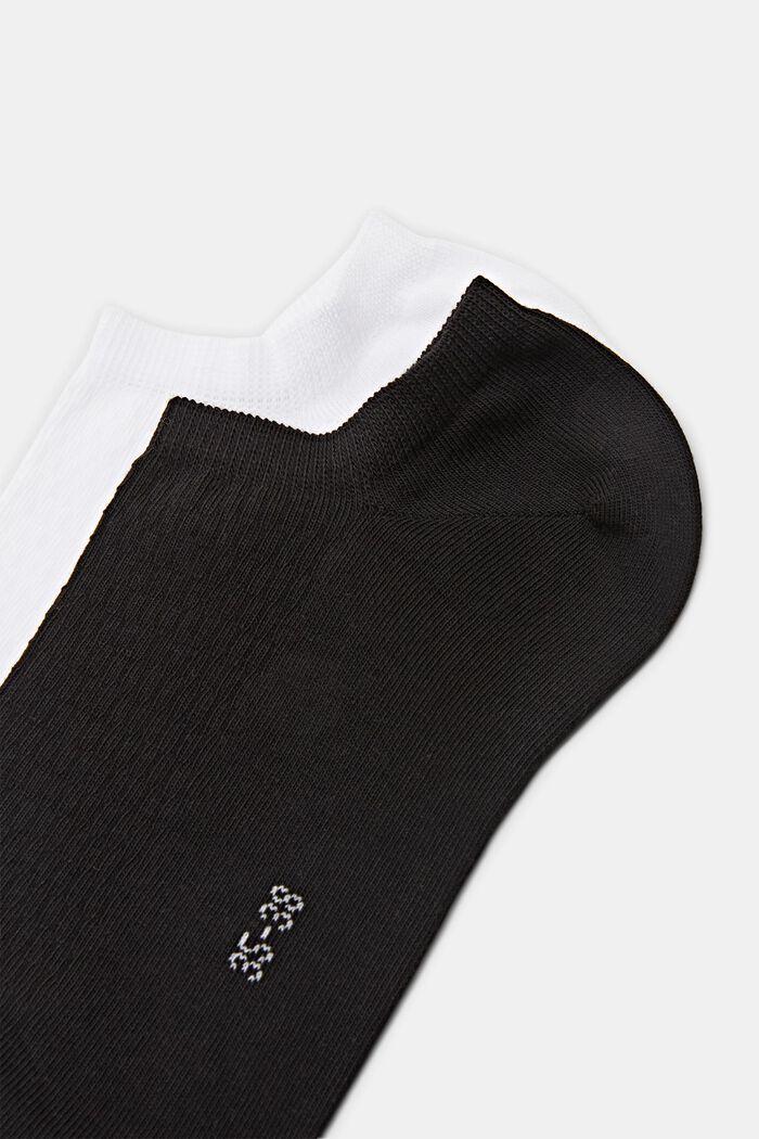 2-Pack Sneaker Socks, BLACK/WHITE, detail image number 2